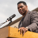 GWINNETT, GA - SEPTEMBER 09: U.S. Republican Senate candidate for Georgia, Herschel Walker, speaks at a campaign event on September 9, 2022, in Gwinnett, Georgia. Heisman Trophy winner Herschel Walker is running against incumbent Democratic Senator Raphael Warnock for November’s election.